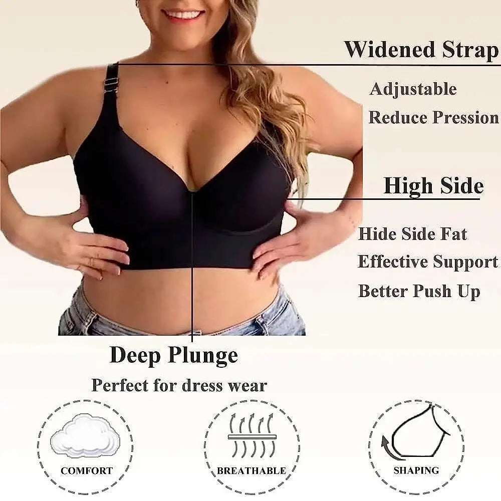 Back Smooth Out Shaper Bra Plus Size Wide Band Bras Shapewear Back Fat Smooth Underwear Top Breast Shapers F Cup Dropshipping