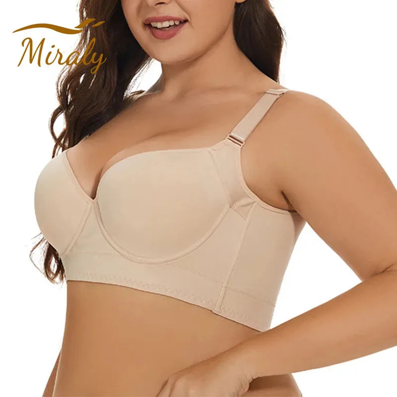 Back Smooth Out Shaper Bra Plus Size Wide Band Bras Shapewear Back Fat Smooth Underwear Top Breast Shapers F Cup Dropshipping
