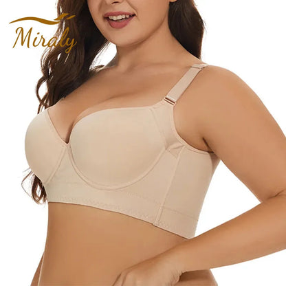 Back Smooth Out Shaper Bra Plus Size Wide Band Bras Shapewear Back Fat Smooth Underwear Top Breast Shapers F Cup Dropshipping